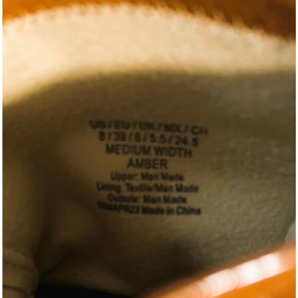 NWI-NIB Kenneth Cole Amber Block Heel Crinkled Patent Square Toe Bootie Rust-8M - Picture 9 of 10